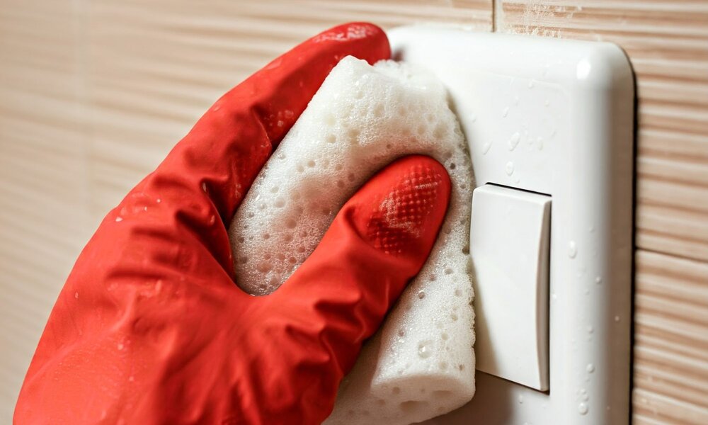 Lichtschalter reinigen | © Johanna Steinschulte/KI generiert