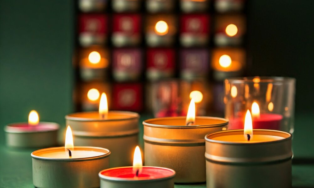 Adventskalender mit Kerzen | © Johanna Steinschulte/Ki generiert