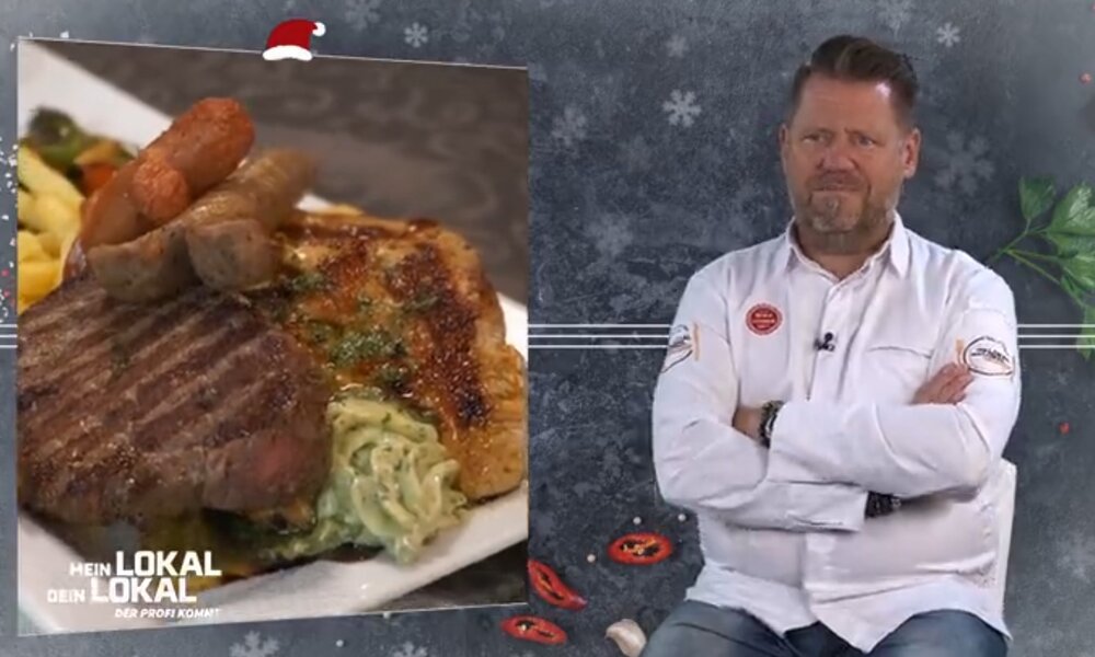 „Mein Lokal, Dein Lokal“-Gastgeber verhaut Weihnachtsklassiker – Mike Süsser ist entsetzt | © KabelEins/Screenshot