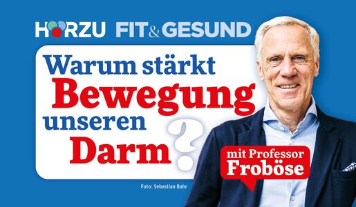 Podcast Fit & Gesund mit Professor Froböse: Warum stärkt Bewegung unseren Darm? | © HÖRZU
