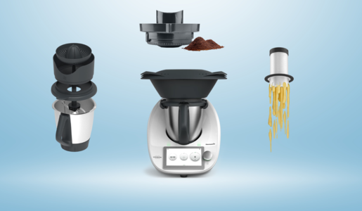 Thermomix TM6 mit Erweiterungen für Spätzle, Kaffee und Säfte | © Vorwerk / Amazon